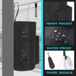 Water Bottle Holder Magnetic Fitness Bottle Carrier Sports Water Bottle Sleeve with Phone Pockets Shoulder Strap for Fitness - Image 2