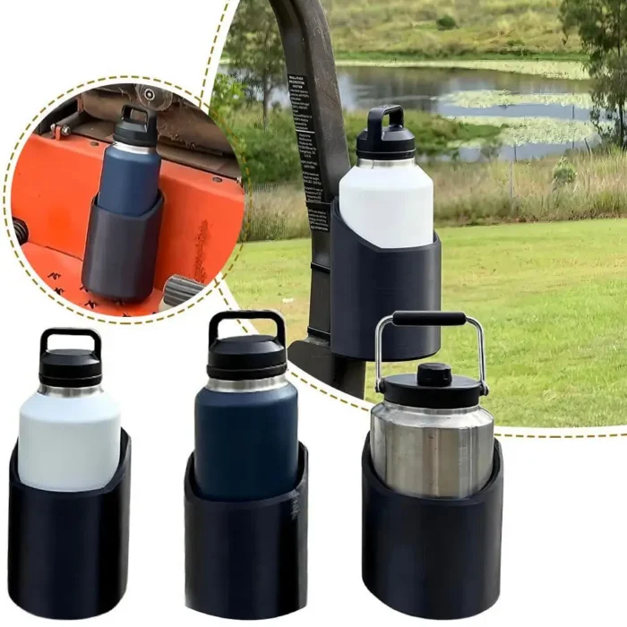 Car Magnetic Bottle Holder 3D Printed Portable Water Bottle Storage Rack Buses Trucks Lawn Mowers Outdoor Work Drink Cup Holder - Image 1